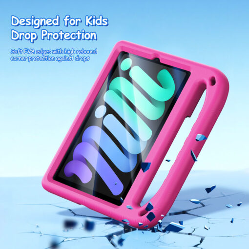iPad Mini 7 / Mini 6 Kids Anti-Drop Case - Pink | Puff Series by Dux Ducis - Image 5