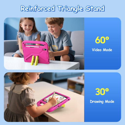 iPad Mini 7 / Mini 6 Kids Anti-Drop Case - Pink | Puff Series by Dux Ducis - Image 7