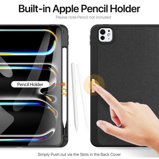 iPad Pro 11" (2024) Full Cover Folio Case - Black | Domo Series by Dux Ducis - Image 3