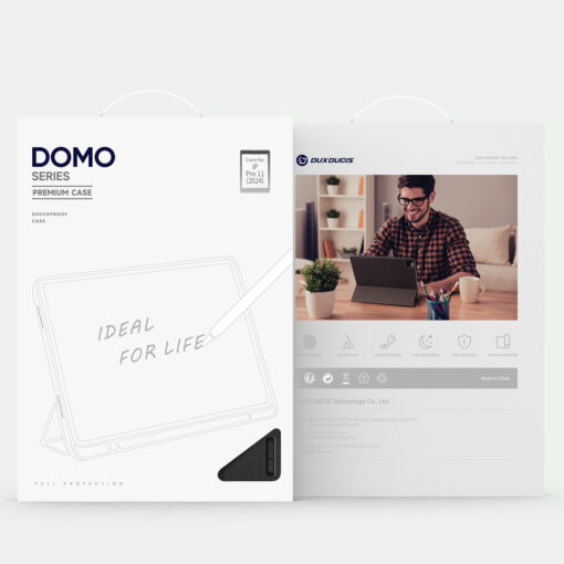 iPad Pro 11" (2024) Full Cover Folio Case - Black | Domo Series by Dux Ducis - Image 12