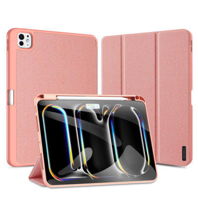 iPad Pro 11" (2024) Full Cover Folio Case - Pink | Domo Series by Dux Ducis
