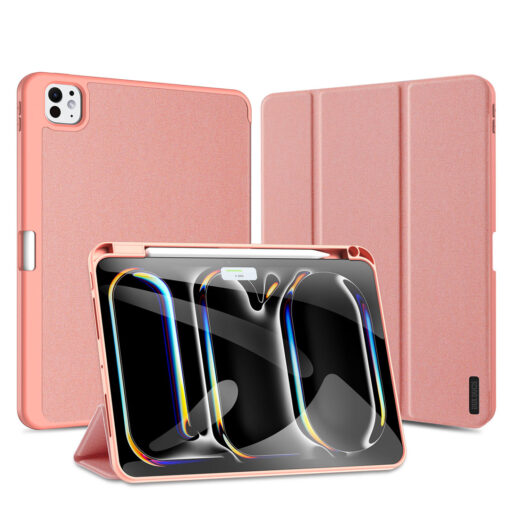iPad Pro 11" (2024) Full Cover Folio Case - Pink | Domo Series by Dux Ducis