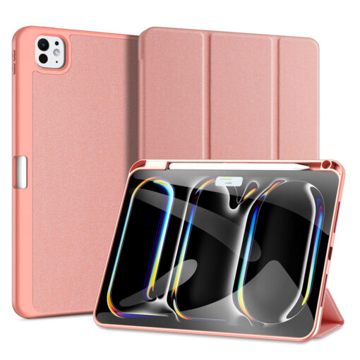 iPad Pro 11" (2024) Full Cover Folio Case - Pink | Domo Series by Dux Ducis - Image 2