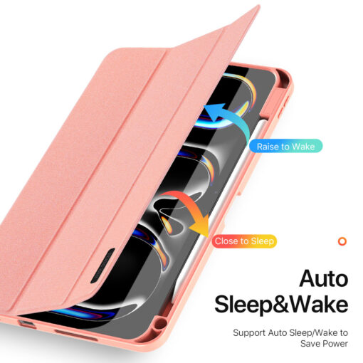 iPad Pro 11" (2024) Full Cover Folio Case - Pink | Domo Series by Dux Ducis - Image 8