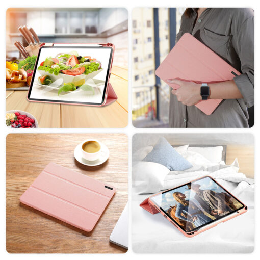 iPad Pro 11" (2024) Full Cover Folio Case - Pink | Domo Series by Dux Ducis - Image 9