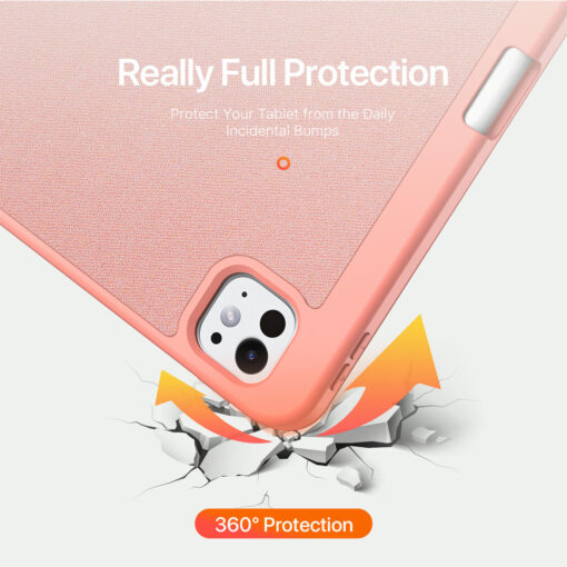 iPad Pro 11" (2024) Full Cover Folio Case - Pink | Domo Series by Dux Ducis - Image 10
