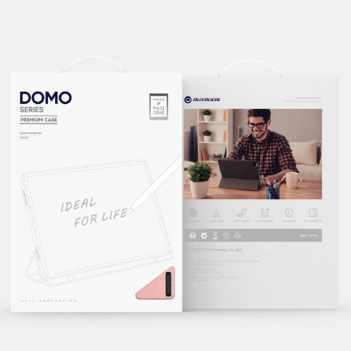 iPad Pro 11" (2024) Full Cover Folio Case - Pink | Domo Series by Dux Ducis - Image 13