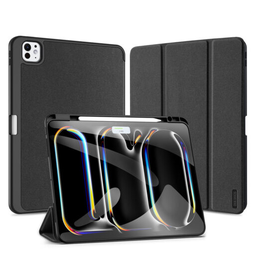 iPad Pro 13" (2024) Full Cover Folio Case - Black | Domo Series by Dux Ducis