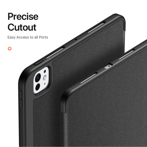 iPad Pro 13" (2024) Full Cover Folio Case - Black | Domo Series by Dux Ducis - Image 6