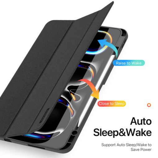 iPad Pro 13" (2024) Full Cover Folio Case - Black | Domo Series by Dux Ducis - Image 8