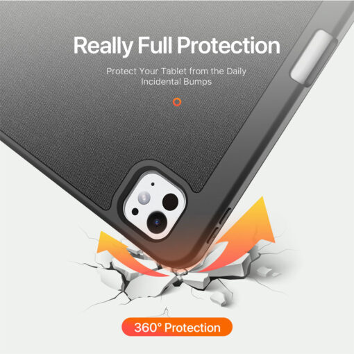 iPad Pro 13" (2024) Full Cover Folio Case - Black | Domo Series by Dux Ducis - Image 10